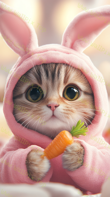                                 Cute Bunny Kitten