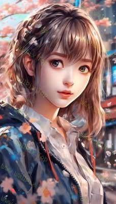 Girl Among Blossoms